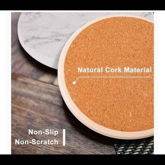 New Drink Coaster Set with Holder - Picture 2 of 6